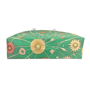 Floral Weekender Bag - Vibrant Green Polyester Travel Tote - Dipaliz - 24’’ × 13’’ - Bags