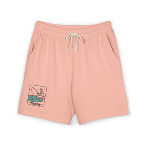 Fleece Sweat Shorts, ?Pond Days’ Fishing Graphic Casual Lounge