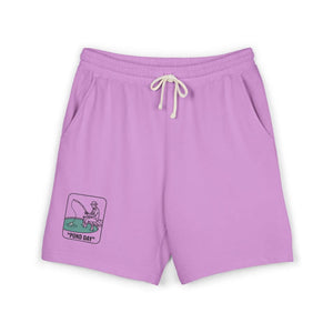 Fleece Sweat Shorts, ?Pond Days’ Fishing Graphic Casual Lounge