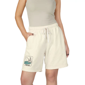 Fleece Sweat Shorts, ?Pond Days’ Fishing Graphic Casual Lounge