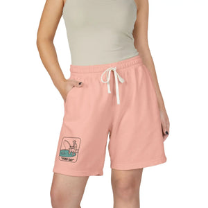 Fleece Sweat Shorts, ?Pond Days’ Fishing Graphic Casual Lounge