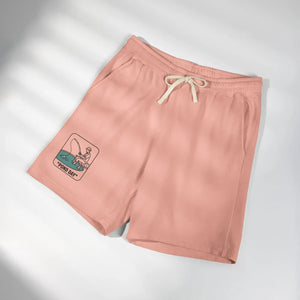 Fleece Sweat Shorts, ?Pond Days’ Fishing Graphic Casual Lounge
