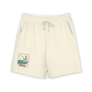 Fleece Sweat Shorts, ?Pond Days’ Fishing Graphic Casual Lounge
