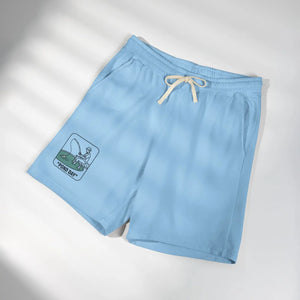Fleece Sweat Shorts, ?Pond Days’ Fishing Graphic Casual Lounge