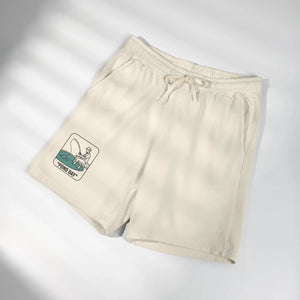 Fleece Sweat Shorts, ?Pond Days’ Fishing Graphic Casual Lounge