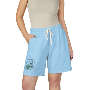 Fleece Sweat Shorts, ?Pond Days’ Fishing Graphic Casual Lounge
