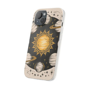 Flexi Case - Sustainable Tpu Sun Planets Design - Dipaliz - Iphone 15 - Mobile Phone Cases