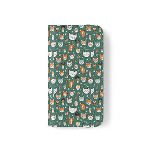 Samsung Galaxy S22 Flip Cases Cat Pattern Faux Leather - Dipaliz - Mobile Phone