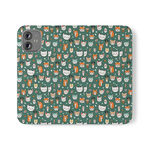Samsung Galaxy S22 Flip Cases Cat Pattern Faux Leather - Dipaliz - Mobile Phone
