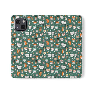 Samsung Galaxy S22 Flip Cases Cat Pattern Faux Leather - Dipaliz - Mobile Phone