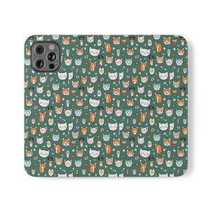 Samsung Galaxy S22 Flip Cases Cat Pattern Faux Leather - Dipaliz - Mobile Phone
