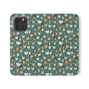 Samsung Galaxy S22 Flip Cases Cat Pattern Faux Leather - Dipaliz - Mobile Phone