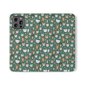 Samsung Galaxy S22 Flip Cases Cat Pattern Faux Leather - Dipaliz - Mobile Phone