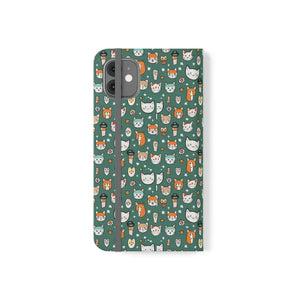 Samsung Galaxy S22 Flip Cases Cat Pattern Faux Leather - Dipaliz - Iphone 11 - Mobile Phone