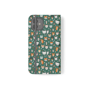 Samsung Galaxy S22 Flip Cases Cat Pattern Faux Leather - Dipaliz - Iphone 12 - Mobile Phone