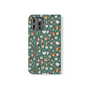 Samsung Galaxy S22 Flip Cases Cat Pattern Faux Leather - Dipaliz - Iphone 12 Pro - Mobile Phone