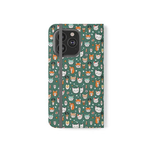 Samsung Galaxy S22 Flip Cases Cat Pattern Faux Leather - Dipaliz - Iphone 13 Pro - Mobile Phone