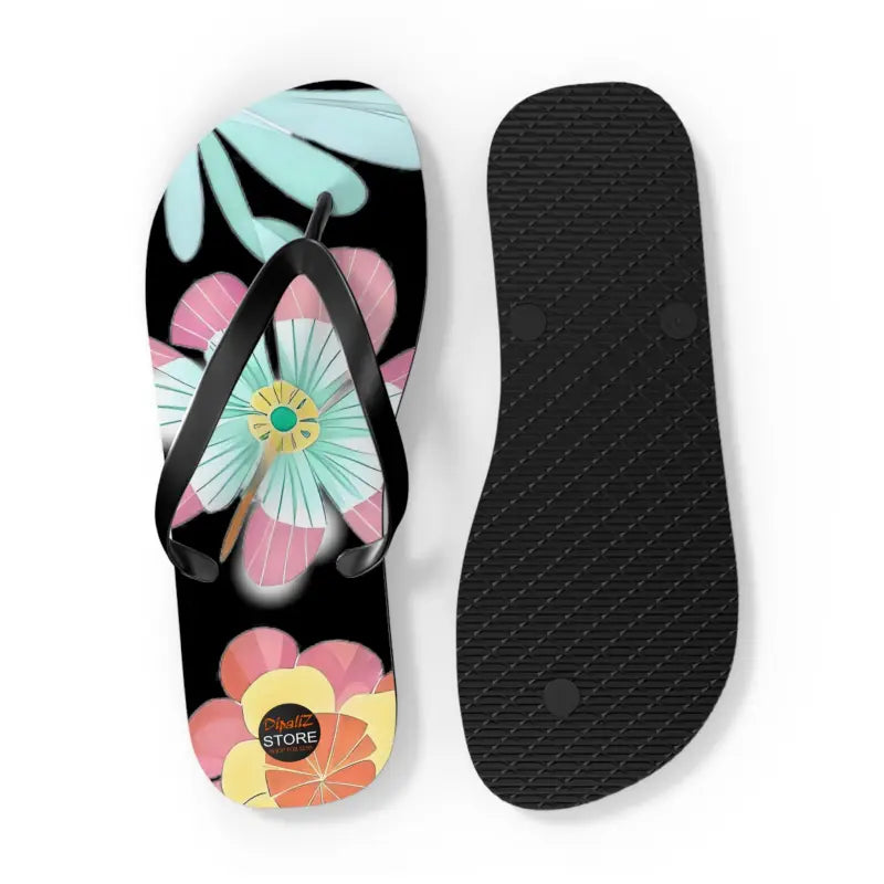 Blissful Unisex Flip Flops with Large Beautiful Flowers! - Shoes