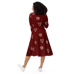 Long Sleeve Midi Dress - Flirty Elegant Style - Dipaliz - Dresses