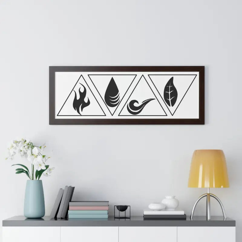 Float Away with Elemental Elegance Framed Horizontal Poster