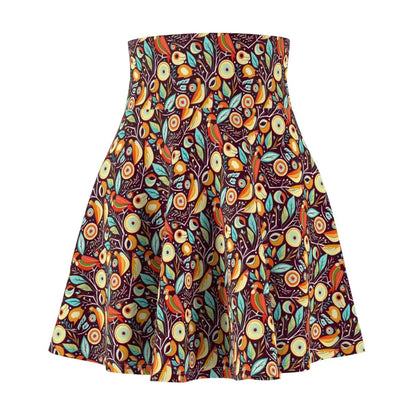 Chic Birds Skater Skirt Elevate your Wardrobe - All Over Prints