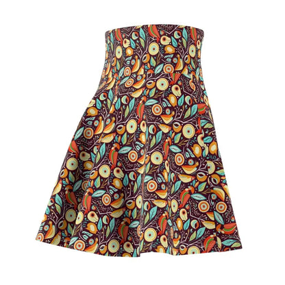 Chic Birds Skater Skirt Elevate your Wardrobe - All Over Prints