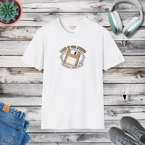 Retro Floppy Disk Vintage T-shirt - Cotton Tee - Dipaliz - T-shirts - m