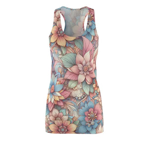 Floral Racerback Dress - Bold Sleeveless Style - Dipaliz - Dresses