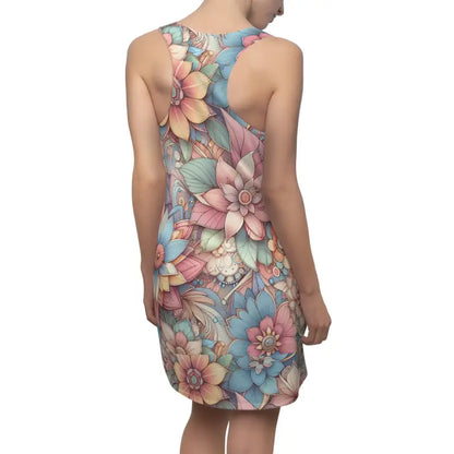 Bloom in Style with our Trendy Floral Racerback Dress - All Over Prints