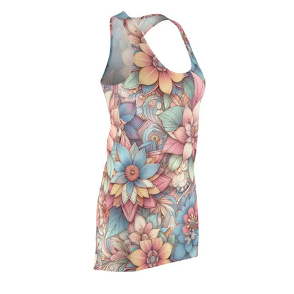 Bloom in Style with our Trendy Floral Racerback Dress - All Over Prints