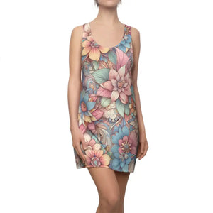Floral Racerback Dress - Bold Sleeveless Style - Dipaliz - Xs - Dresses