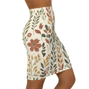 Vibrant Floral Midi Pencil Skirt - Spring Abstract - Dipaliz - Skirts - Xs