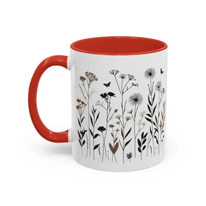 Elegant Floral Accent Coffee Mug for Garden Lovers - Dipaliz - Mugs