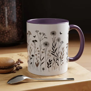 Elegant Floral Accent Coffee Mug for Garden Lovers - Dipaliz - Mugs