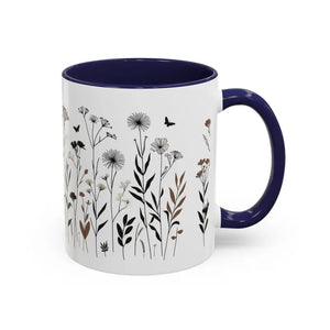Elegant Floral Accent Coffee Mug for Garden Lovers - Dipaliz - Mugs