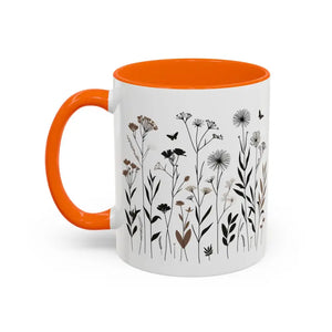 Elegant Floral Accent Coffee Mug for Garden Lovers - Dipaliz - Mugs