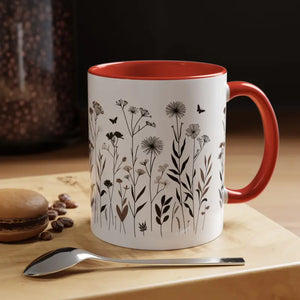 Elegant Floral Accent Coffee Mug for Garden Lovers - Dipaliz - Mugs