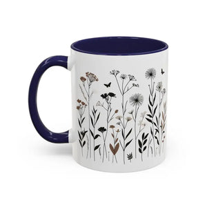 Elegant Floral Accent Coffee Mug for Garden Lovers - Dipaliz - Mugs