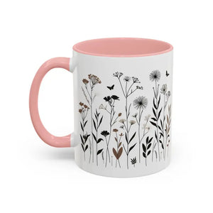 Elegant Floral Accent Coffee Mug for Garden Lovers - Dipaliz - Mugs