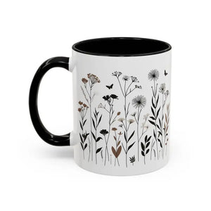 Elegant Floral Accent Coffee Mug for Garden Lovers - Dipaliz - Mugs
