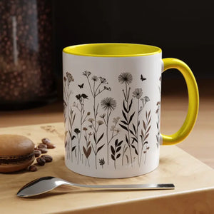 Elegant Floral Accent Coffee Mug for Garden Lovers - Dipaliz - Mugs