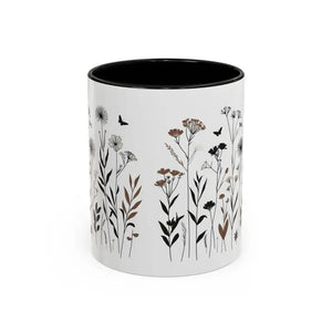 Elegant Floral Accent Coffee Mug for Garden Lovers - Dipaliz - Mugs