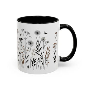 Elegant Floral Accent Coffee Mug for Garden Lovers - Dipaliz - Mugs