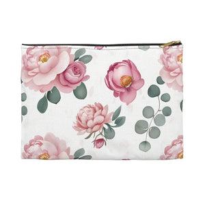 Floral Accessory Pouch - Chic Makeup Organizer Travel Essentials - Dipaliz - Small / Black Zipper - Bags