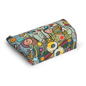 Floral Accessory Pouch – Garden Print Canvas - Dipaliz - Makeup Bags