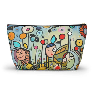 Floral Accessory Pouch – Garden Print Canvas - Dipaliz - Makeup Bags