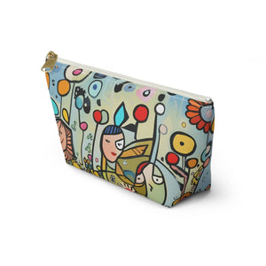 Floral Accessory Pouch – Garden Print Canvas - Dipaliz - Makeup Bags