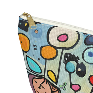 Floral Accessory Pouch – Garden Print Canvas - Dipaliz - Makeup Bags
