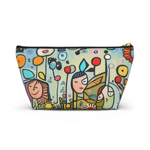 Floral Accessory Pouch – Garden Print Canvas - Dipaliz - Makeup Bags