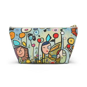 Floral Accessory Pouch – Garden Print Canvas - Dipaliz - Makeup Bags